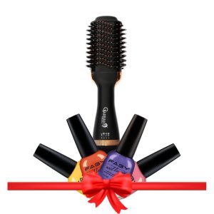 جراح استشوار فرشة 3*1 HS-5001 مع طقم مناكير فابي ميوزك هدية